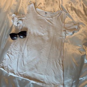 White off the shoulder shirt